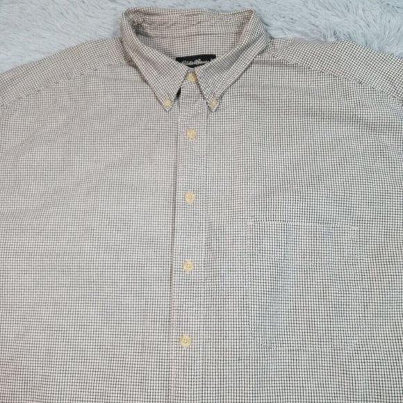 Eddie Bauer Mens Shirt Biege Tall XXL Pocket Button Up Preppy Career 2XL - Picture 4 of 12